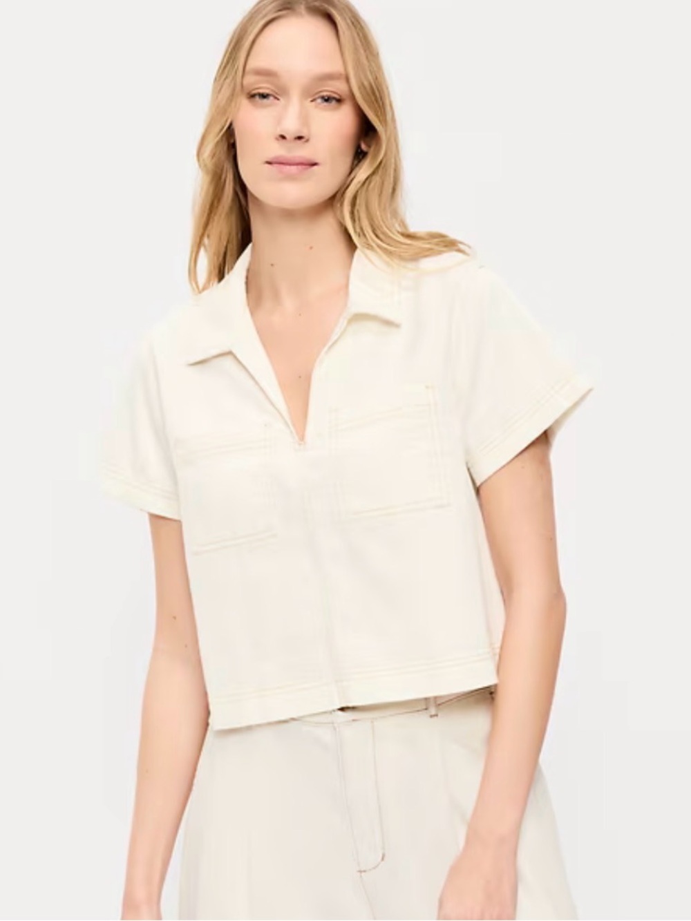 NWOT Old Navy Double-Pocket Popover Top